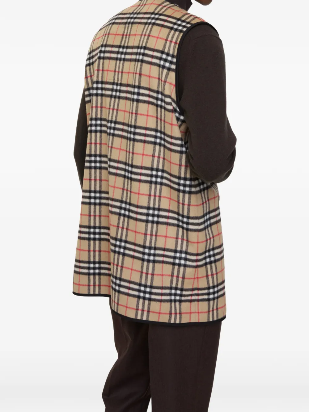 Burberry Geruite wollen kasjmier warmer Beige