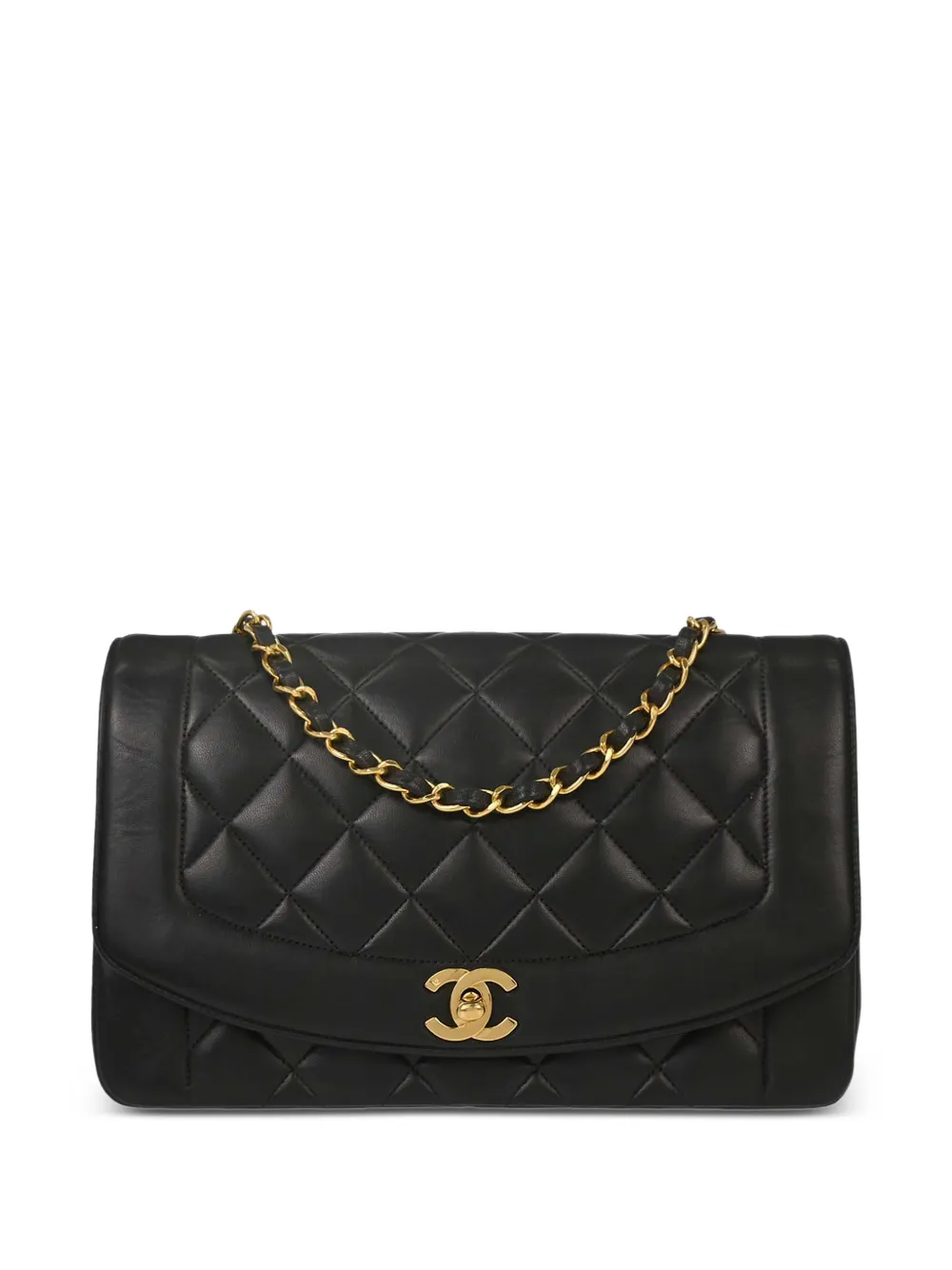 CHANEL Pre-Owned Mittelgroße Diana Schultertasche1991-1994 - Schwarz