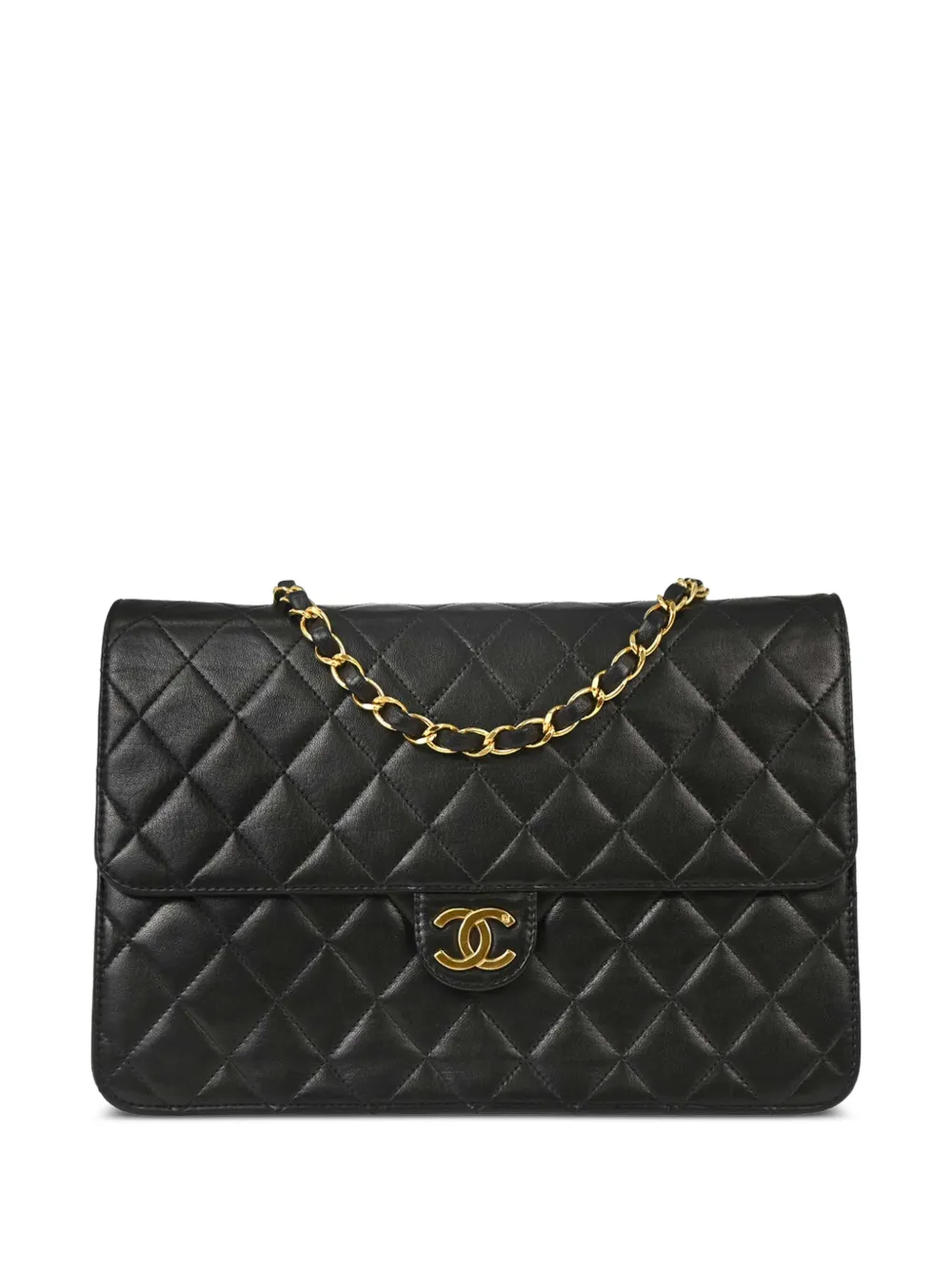 CHANEL Pre-Owned medium 1996-1997 Flap quilted CC turn-lock shoulder bag - Black