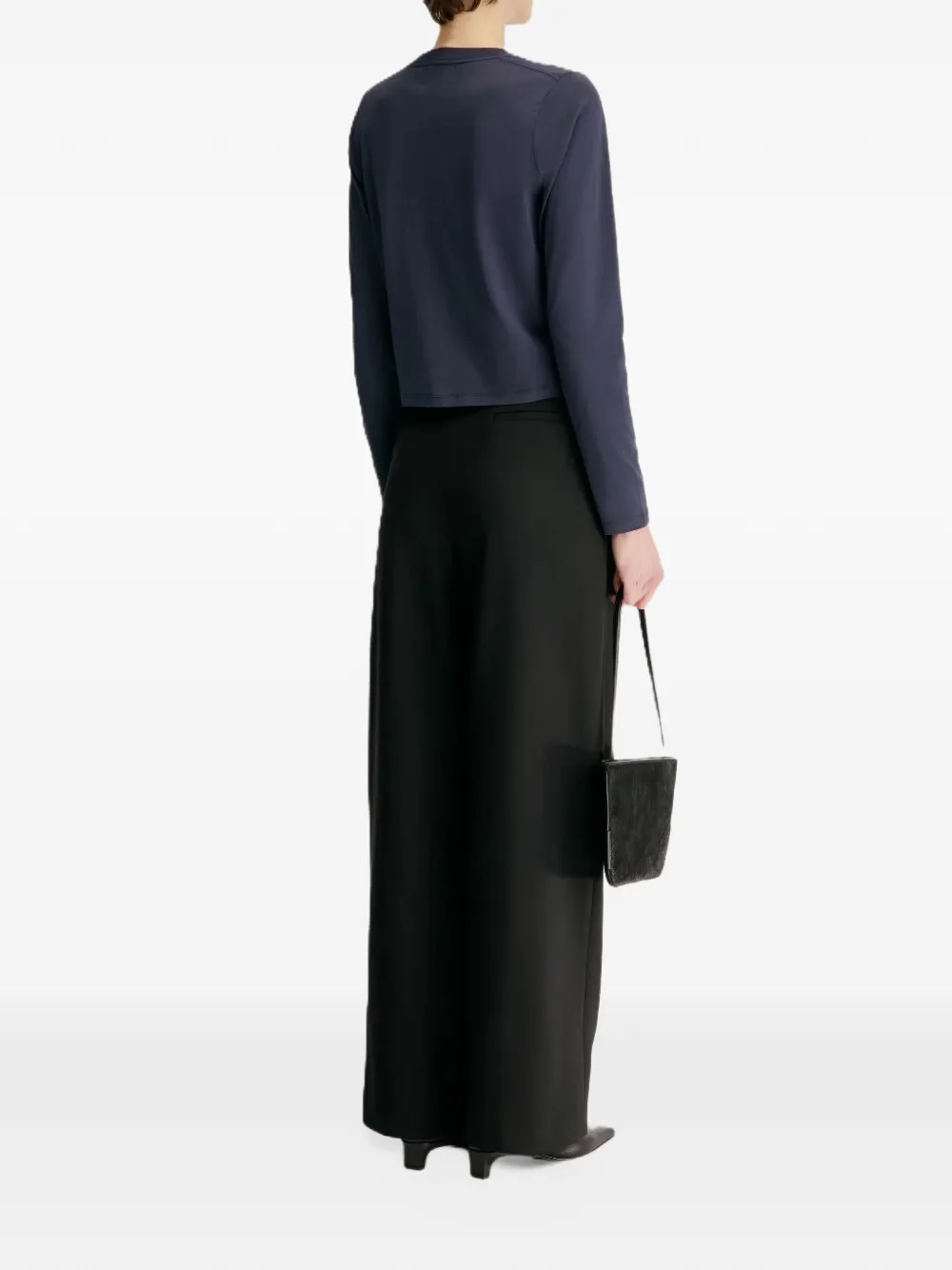 LouLou de Saison Masal LDS cropped T-shirt met lange mouwen Blauw