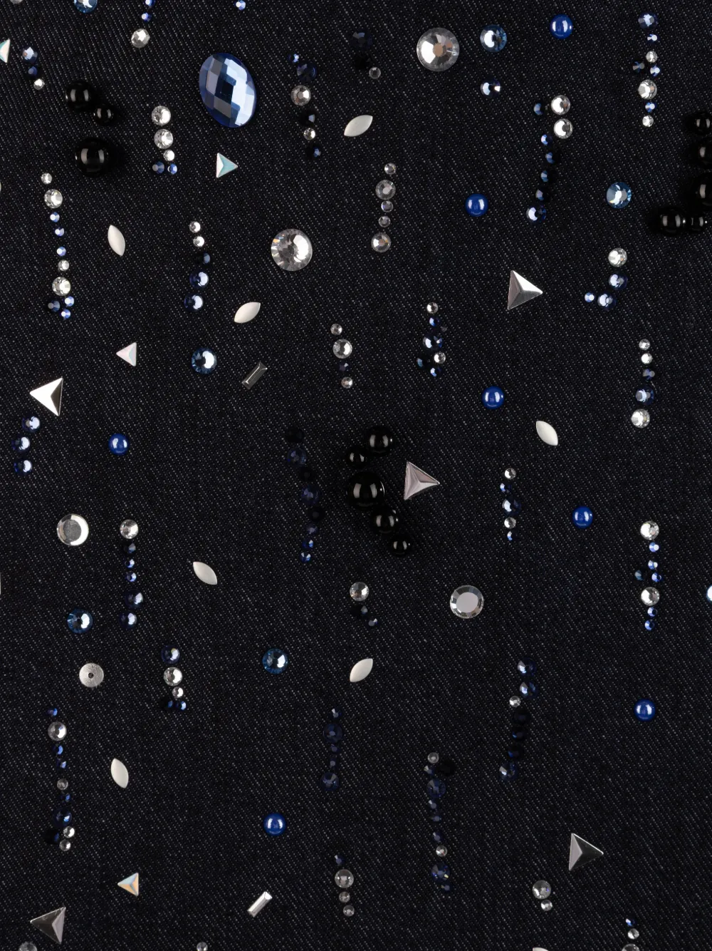 Genny Mini-rok verfraaid met kristallen Blauw