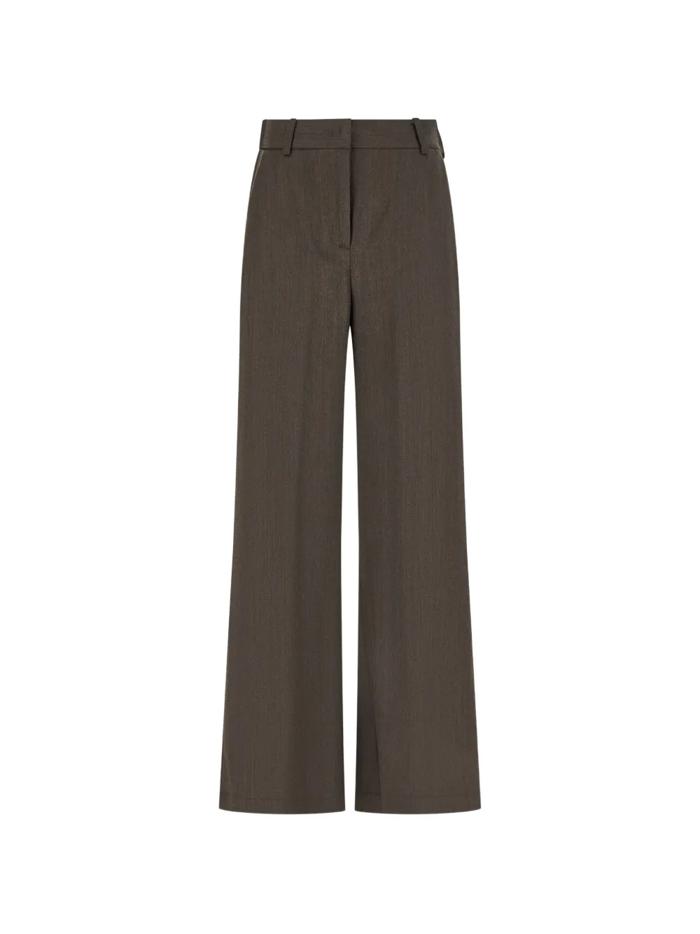 PANICALE herringbone-pattern wide-leg trousers - Marron PANICALE herringbone-pattern wide-leg trousers - Marron
