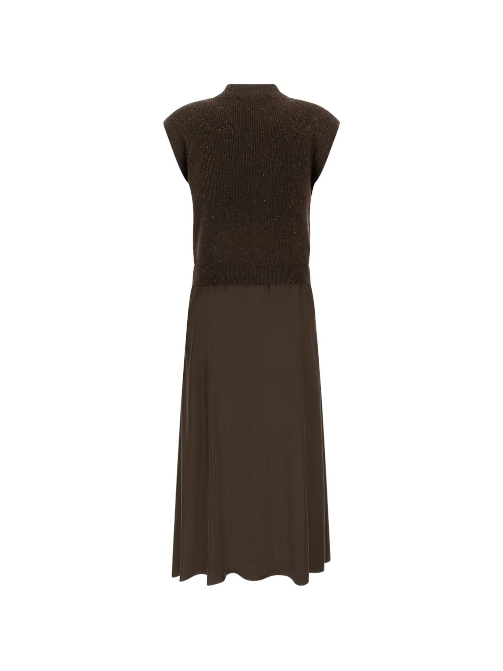 Peserico Gestreepte jurk Bruin