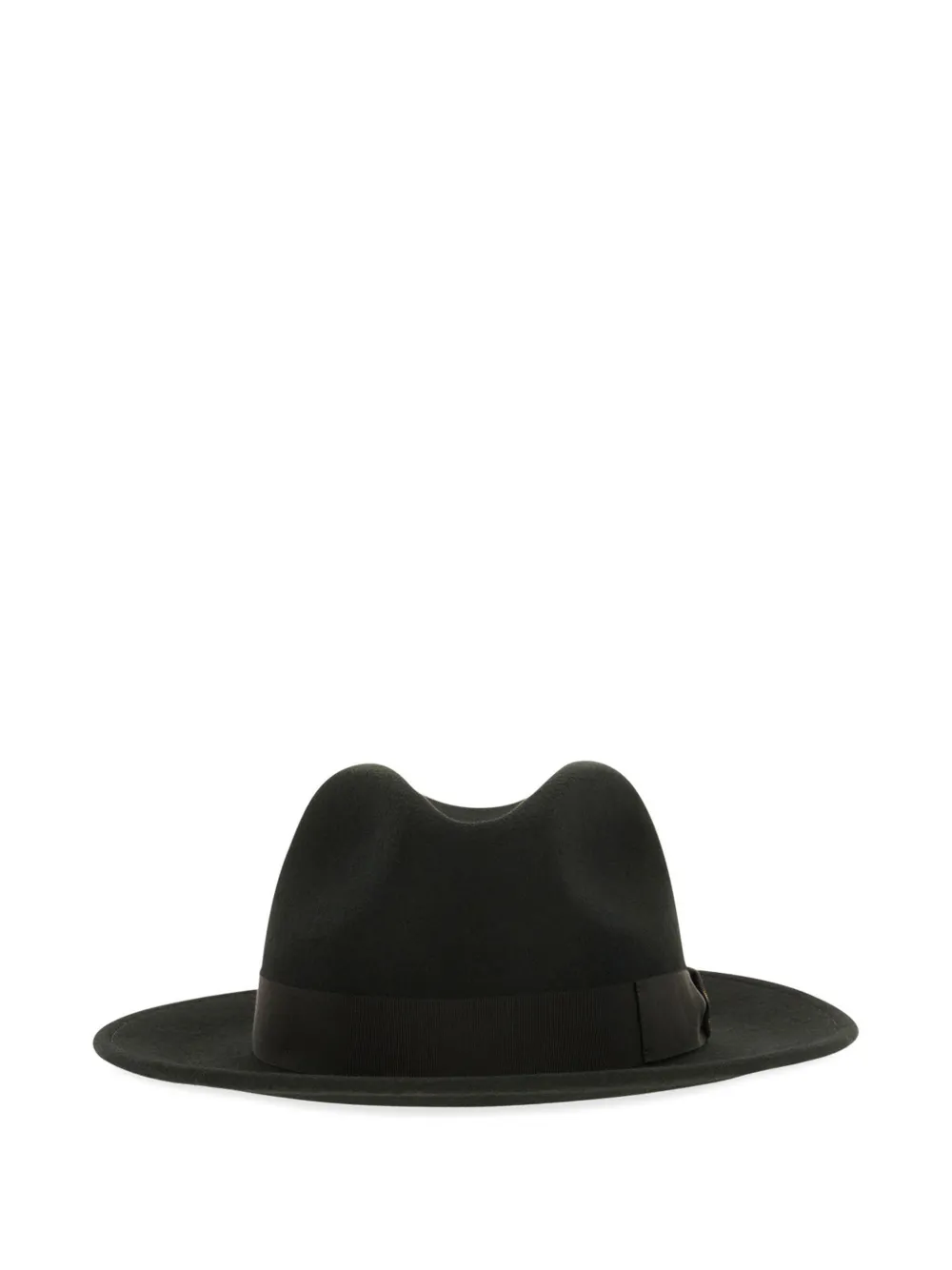 Borsalino Macho grosgrain-trim fedora hat in Black