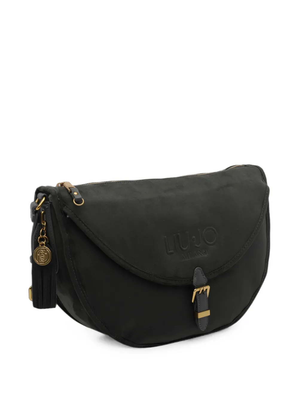 LIU JO logo-embossed buckle cross body bag Groen