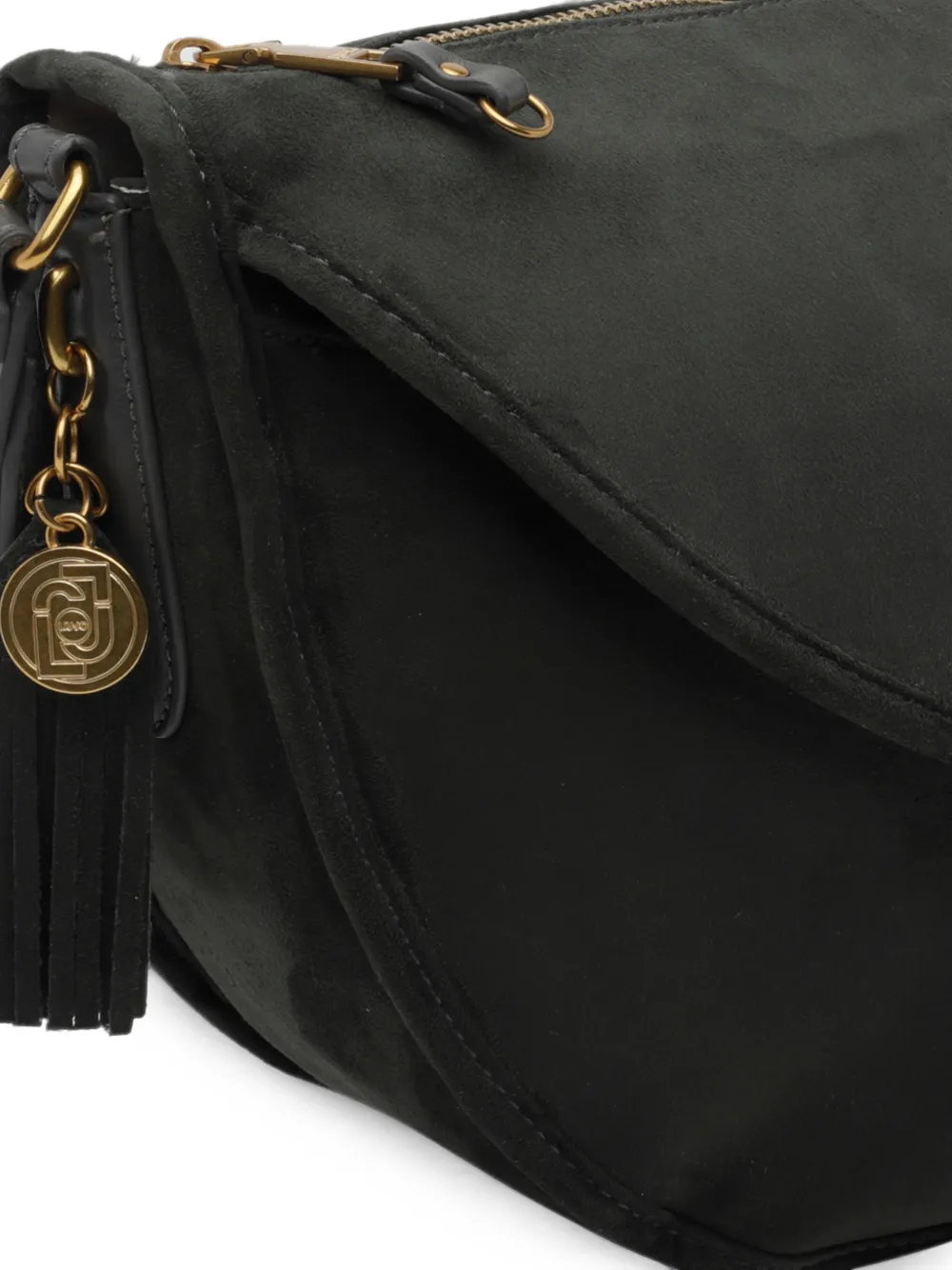 LIU JO logo-embossed buckle cross body bag Groen