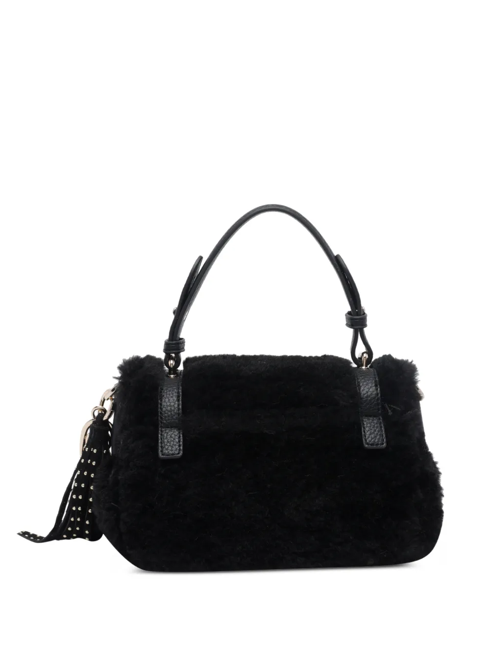 La Carrie Teddy clutch met gespdetail Zwart