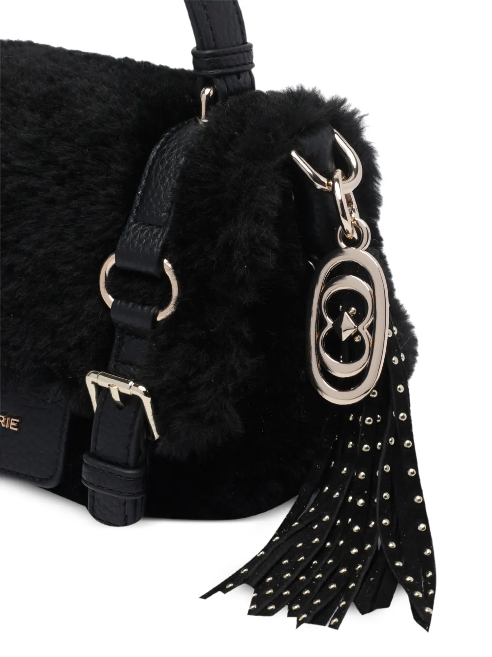 La Carrie Teddy clutch met gespdetail Zwart
