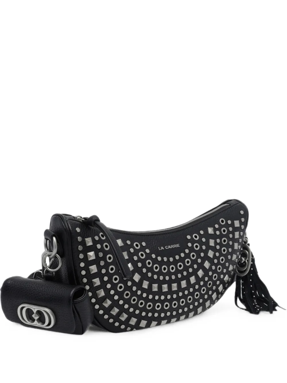 La Carrie stud-embellished crossbody bag