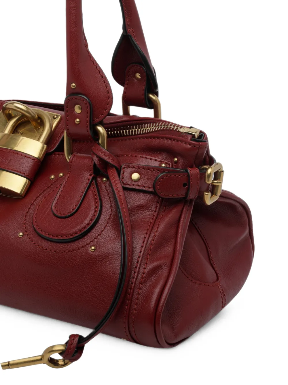 Chloé Paddington clutch met slotdetail Rood
