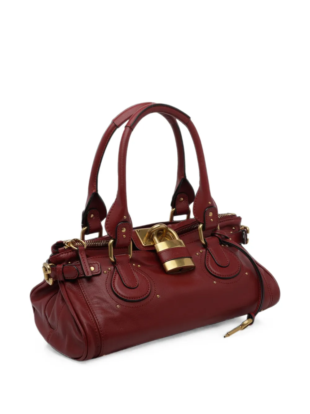Chloé Paddington clutch met slotdetail Rood