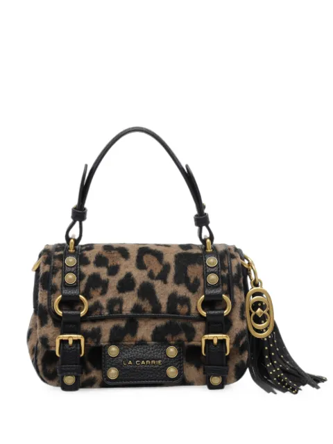 La Carrie animal-print studded tote bag