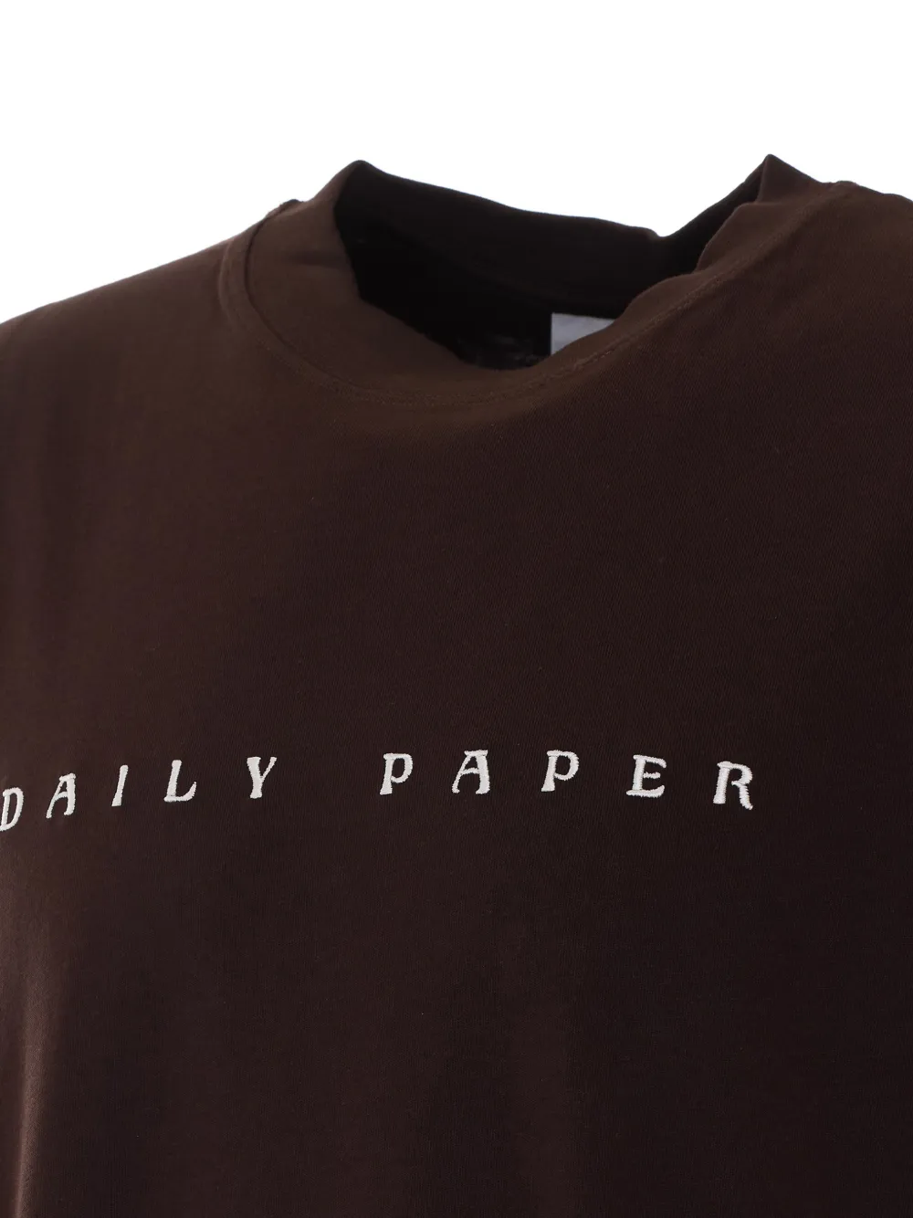 Daily Paper Alias Dias T-shirt met logoborduurwerk Bruin