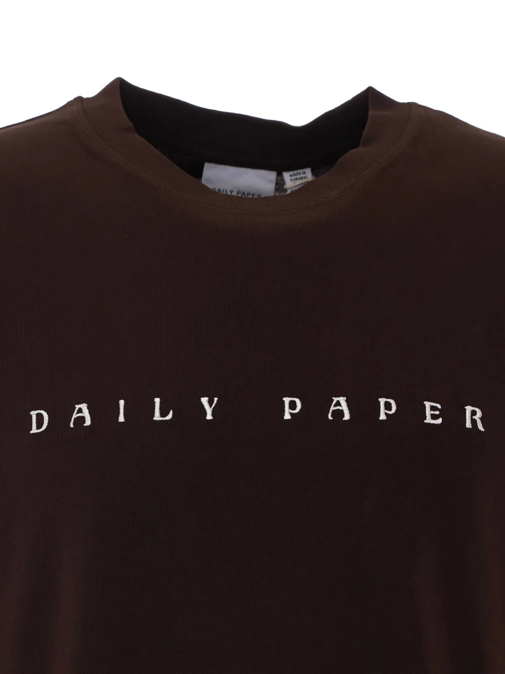 Daily Paper Alias Dias T-shirt met logoborduurwerk Bruin