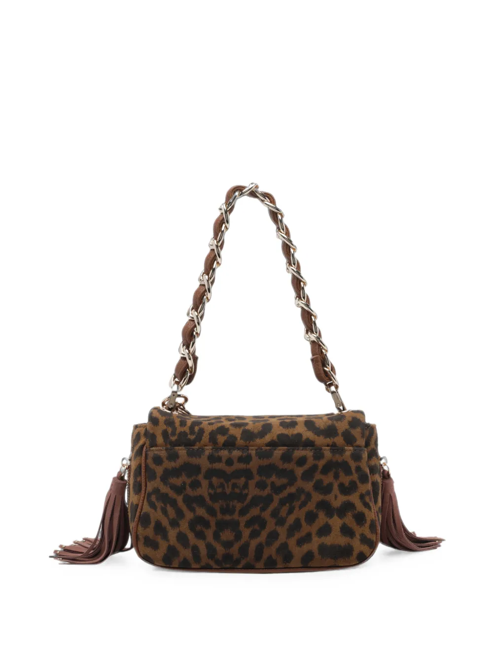 La Carrie Lio clutch met luipaardprint Bruin