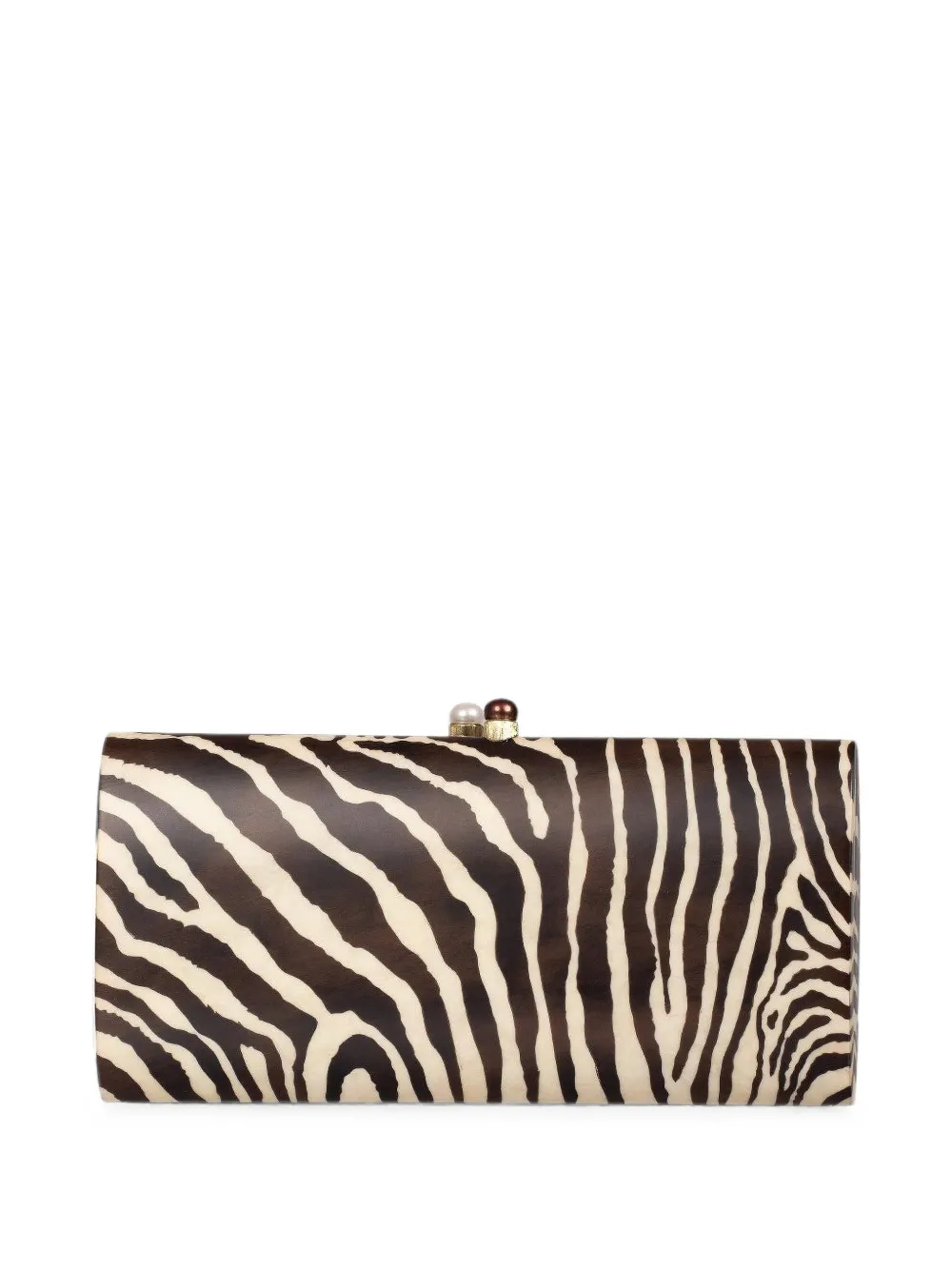 SILVIA FURMANOVICH pearl zebra marquetry clutch bag · OS
