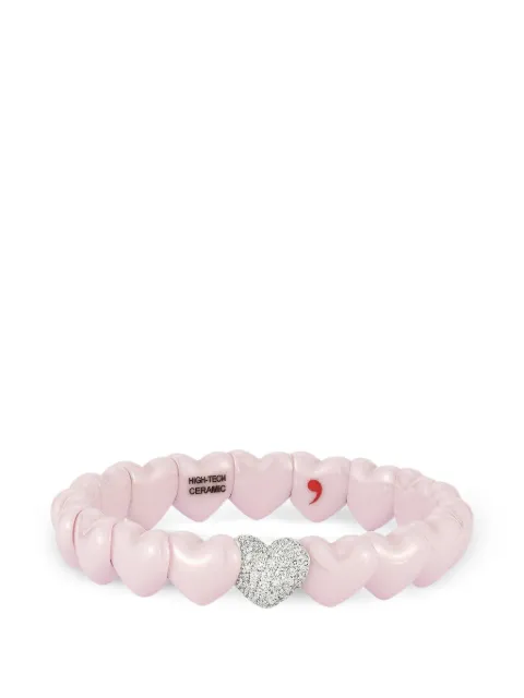 Roberto Demeglio diamond and ceramic heart bracelet