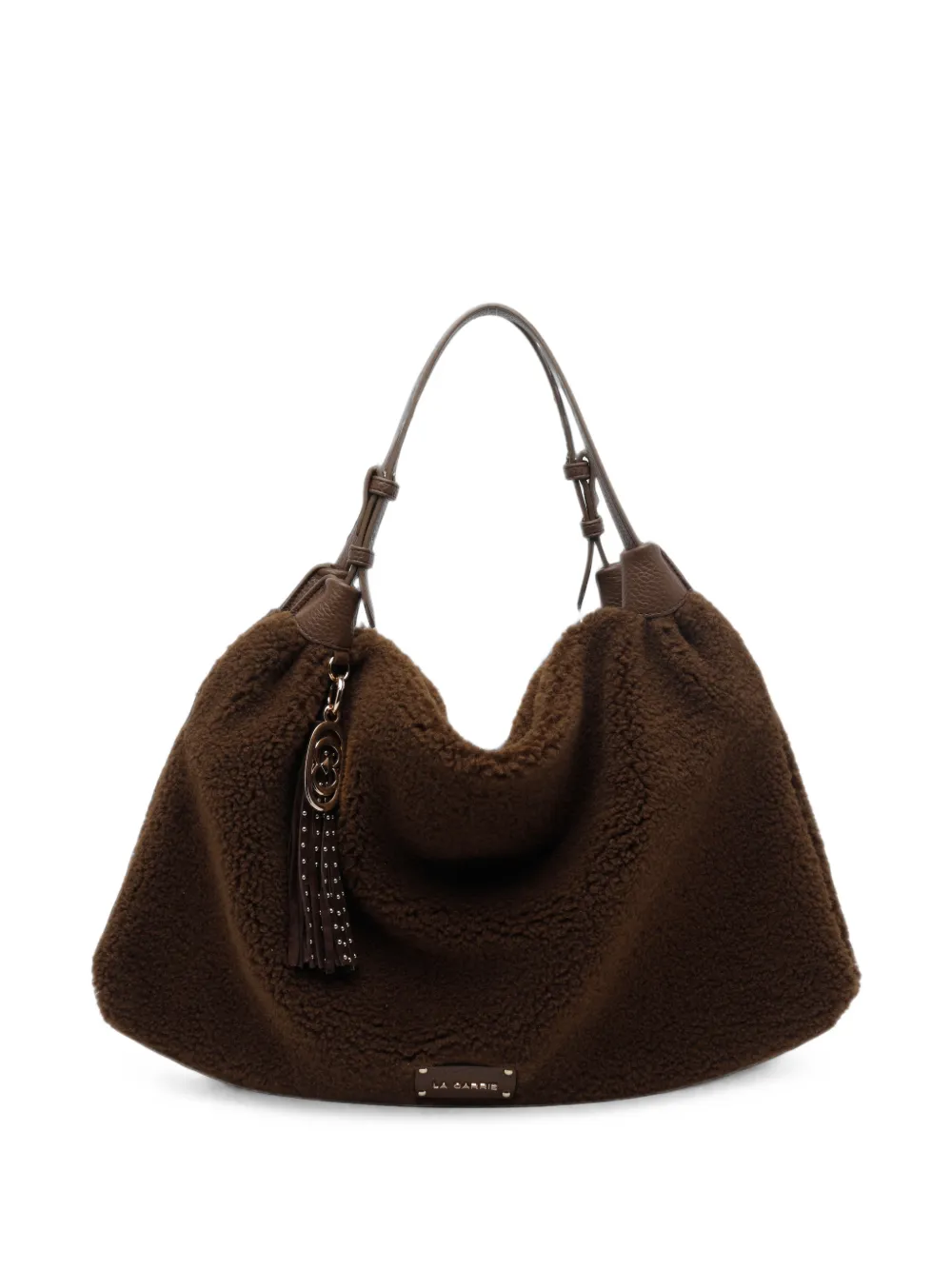La Carrie Teddy logo-plaque shoulder bag