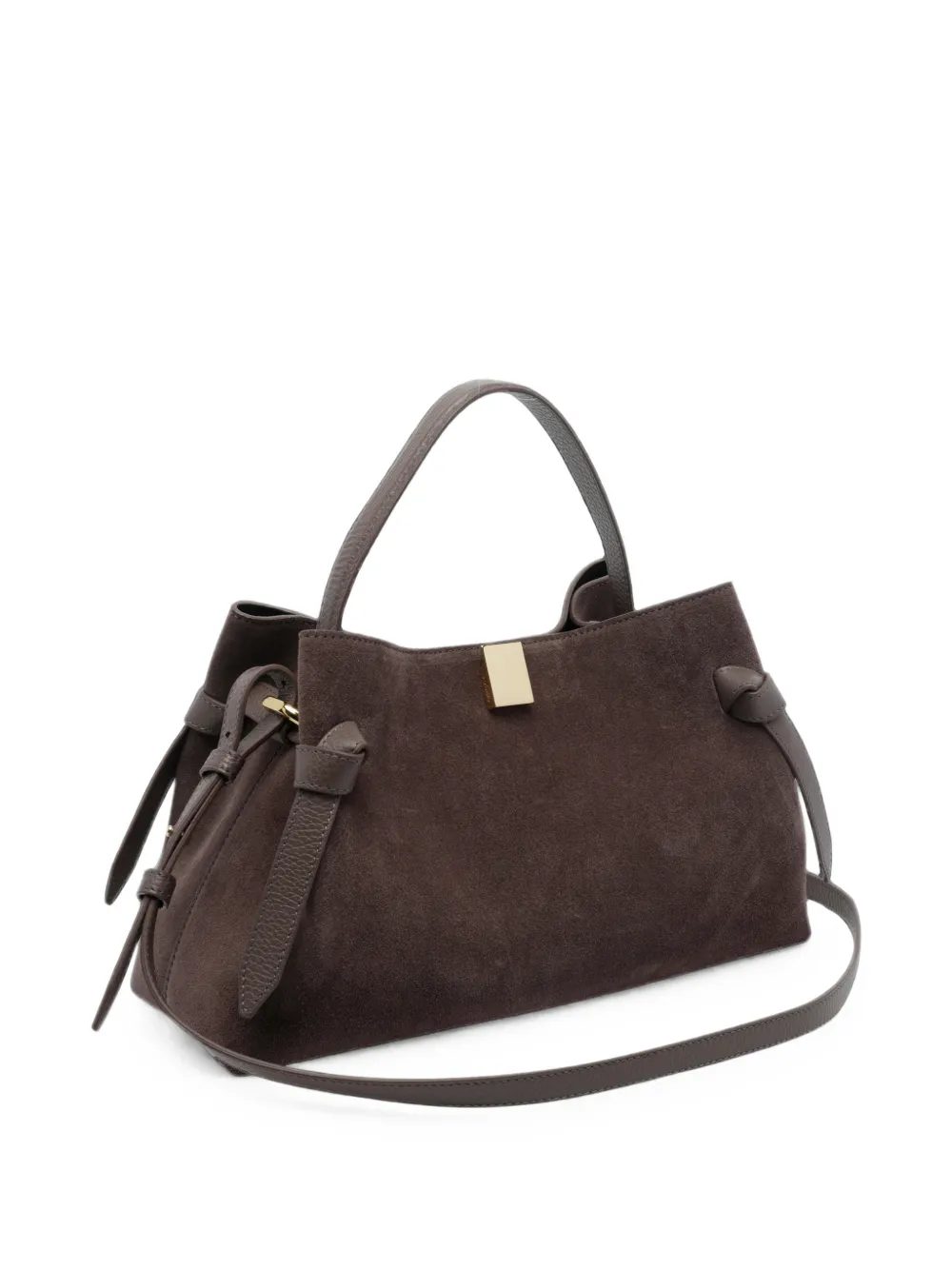 Yuzefi Gyoza suède shopper Bruin