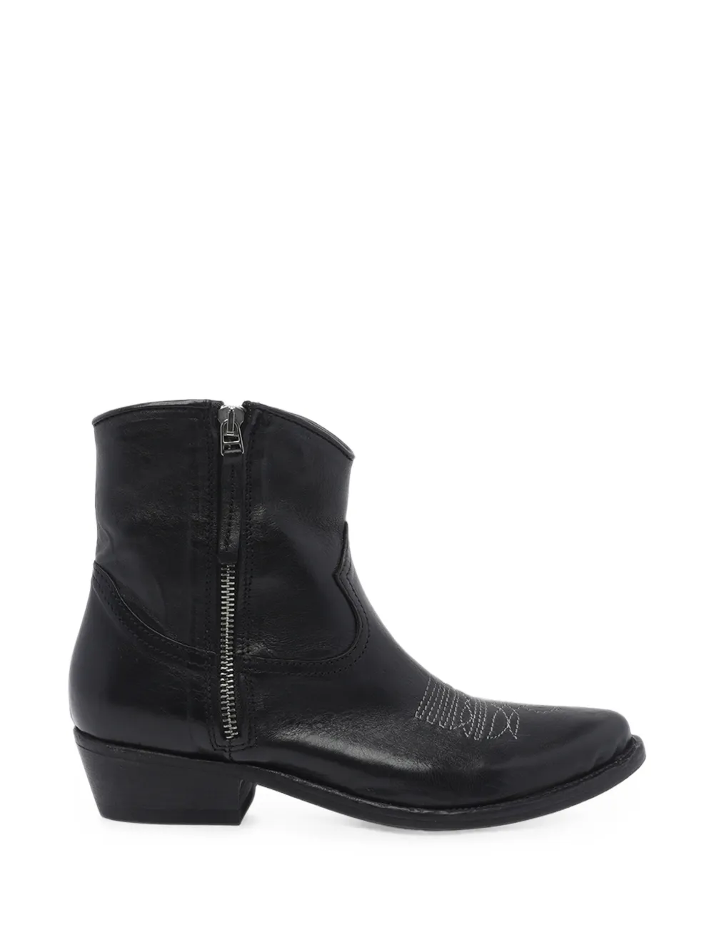 Pawelk's embroidered calf leather cowboy boots