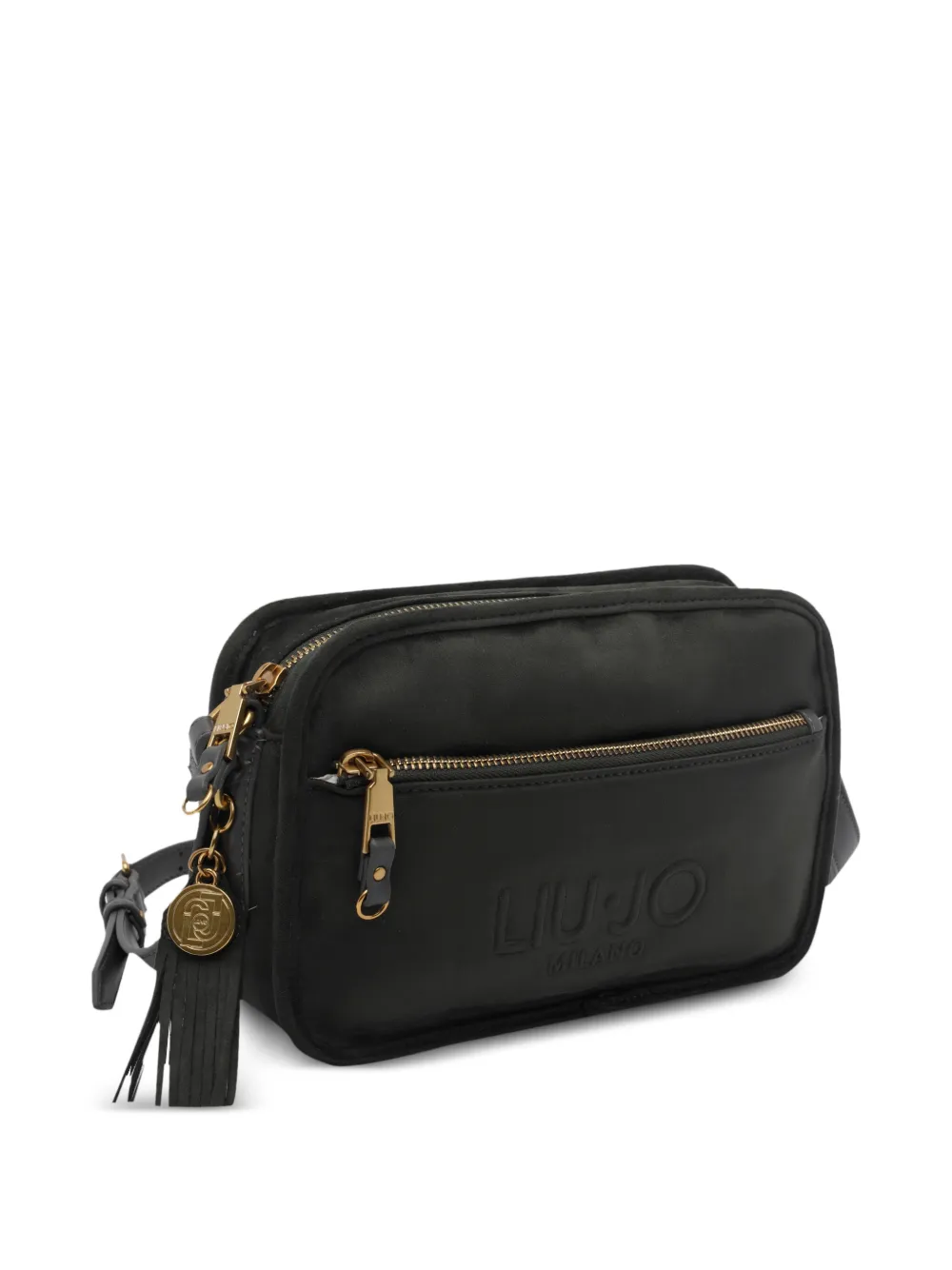 LIU JO Shopper met logo-reliëf en kwastje Groen