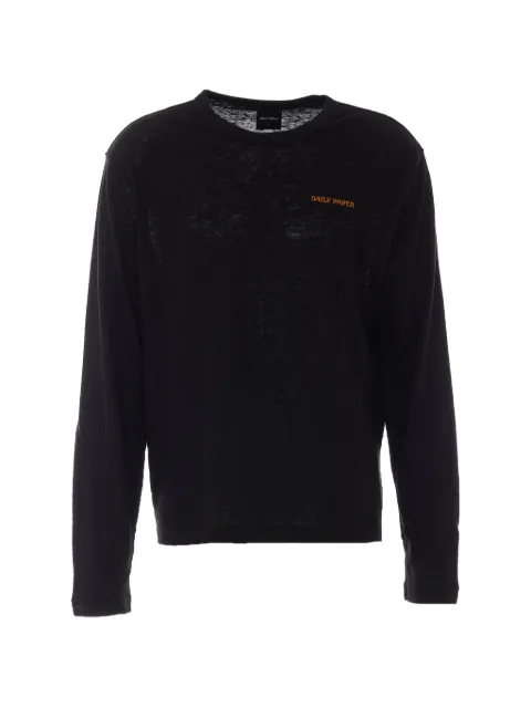 Daily Paper slub-texture logo-embroidered T-shirt