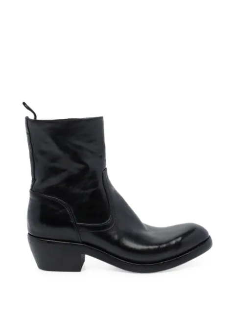 Premiata black cordovan Texan ankle boots
