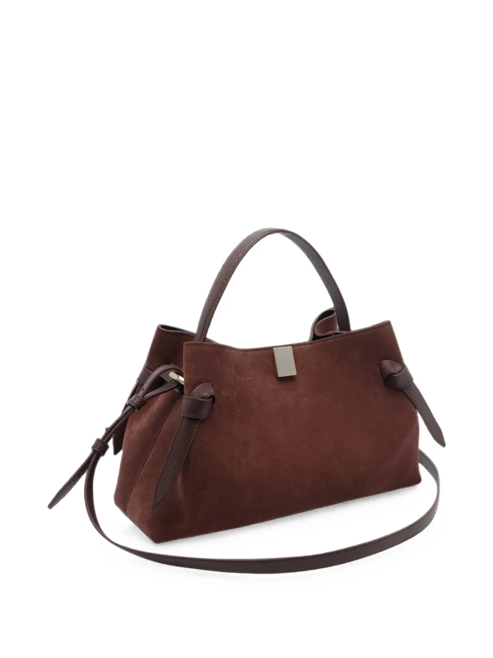 Yuzefi Gyoza suede tote bag Bruin