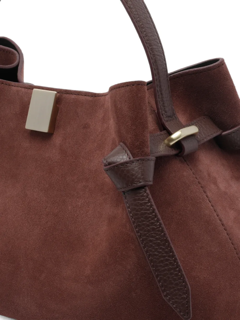 Yuzefi Gyoza suede tote bag Bruin