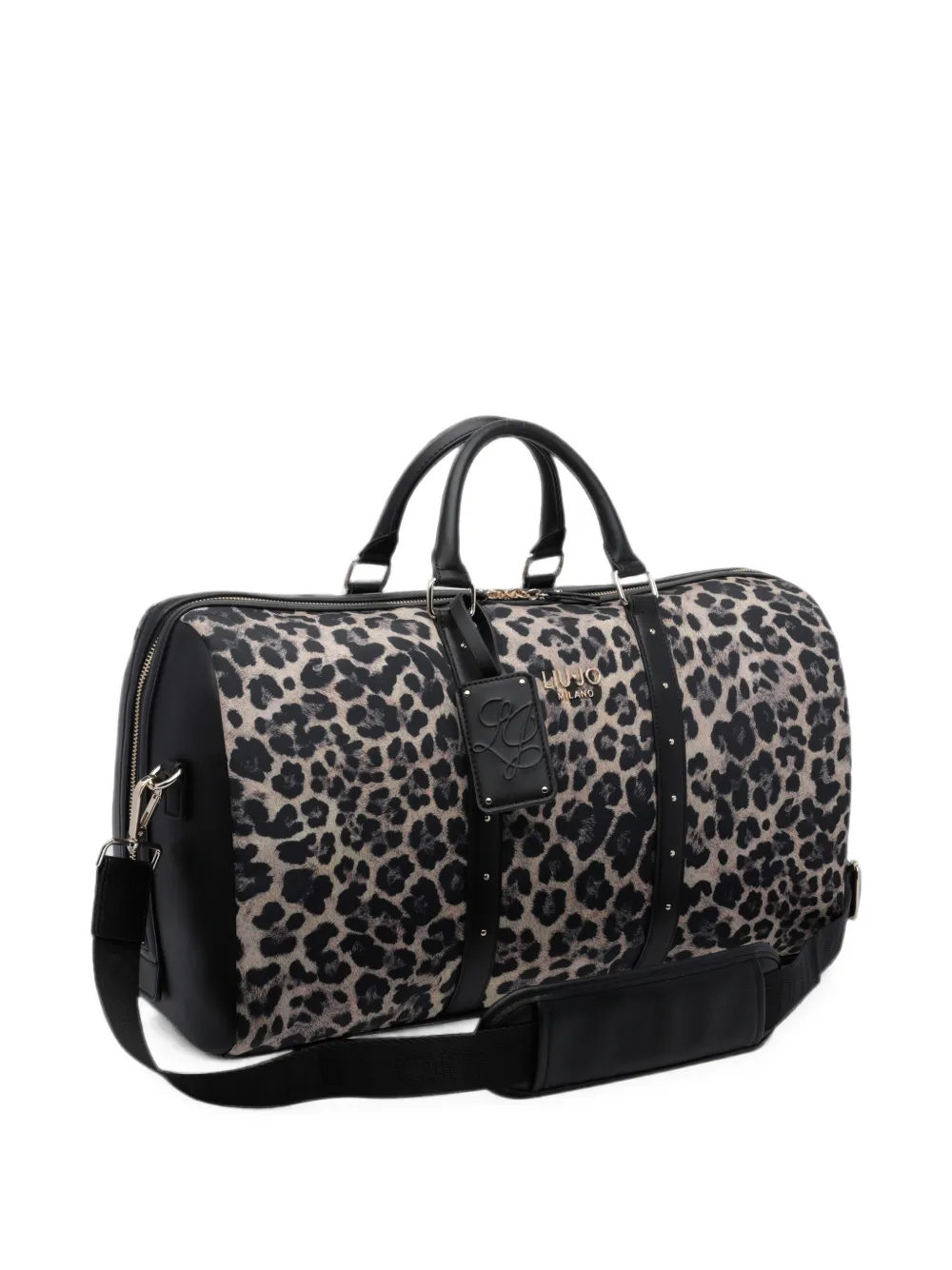 LIU JO Reisduffel met dierenprint Zwart