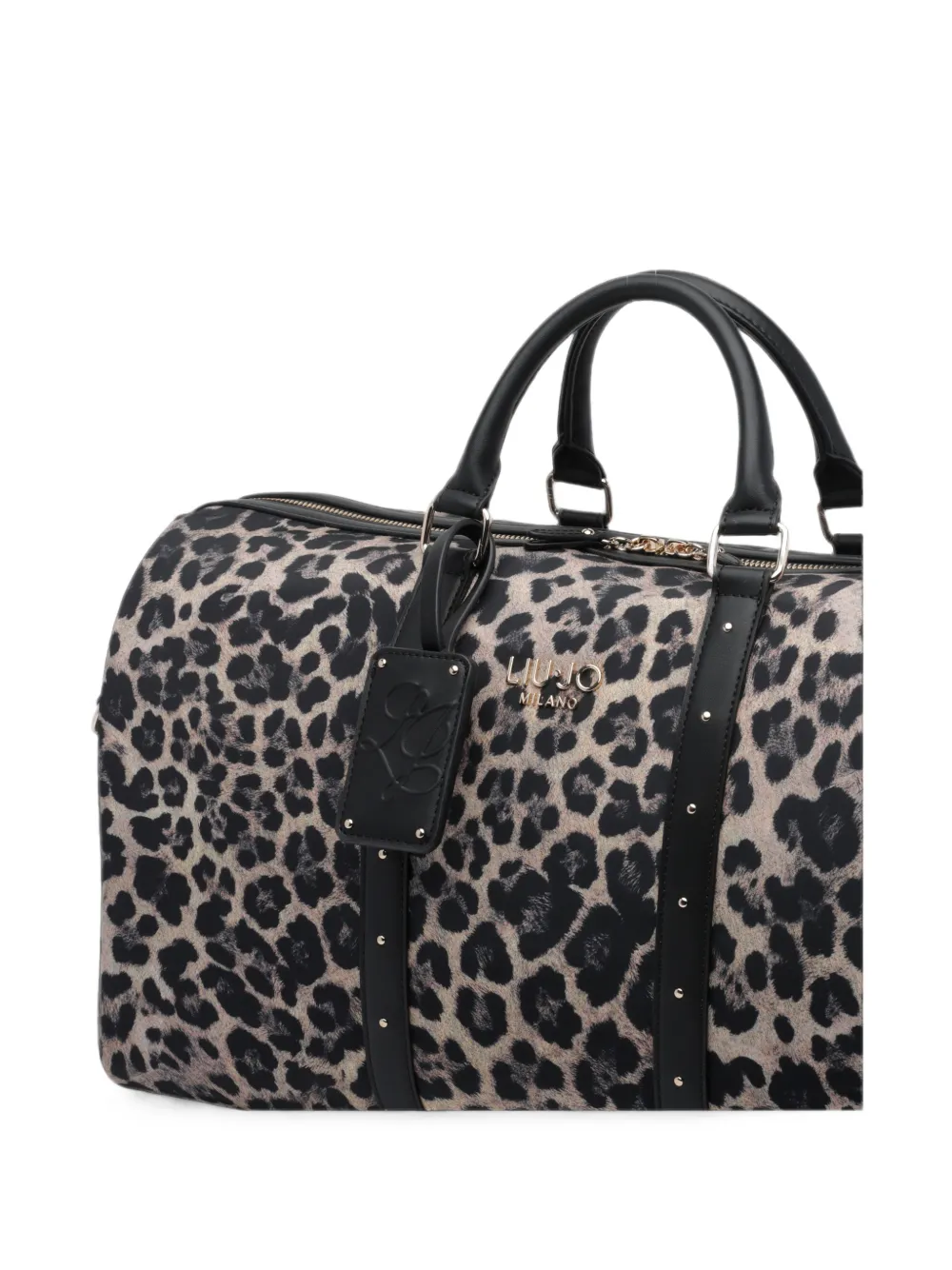 LIU JO Reisduffel met dierenprint Zwart