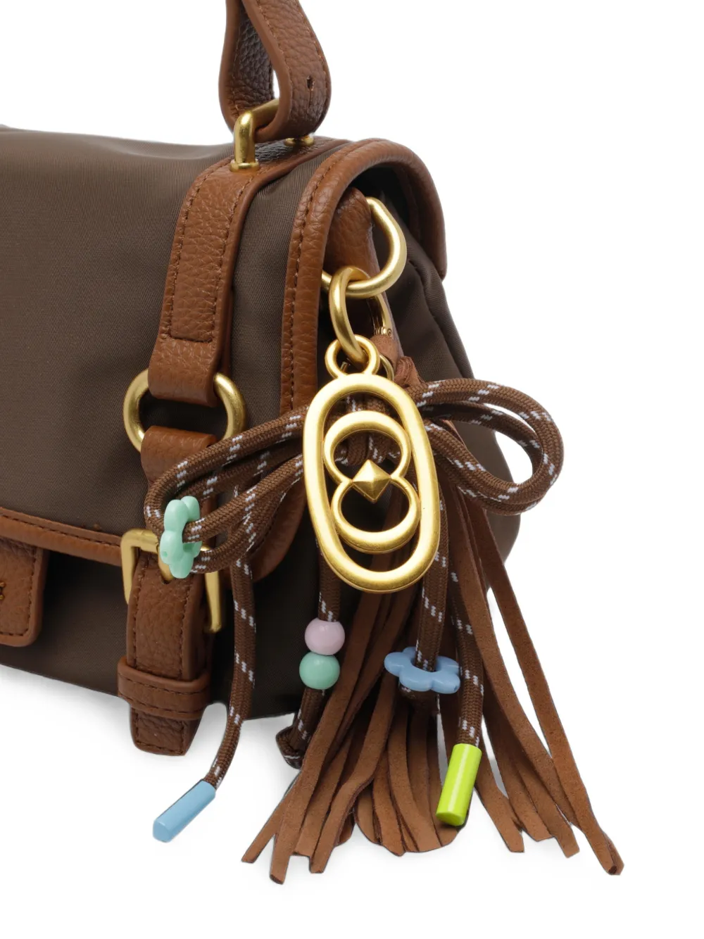 La Carrie Dark Wave buckle-detail tote bag Bruin