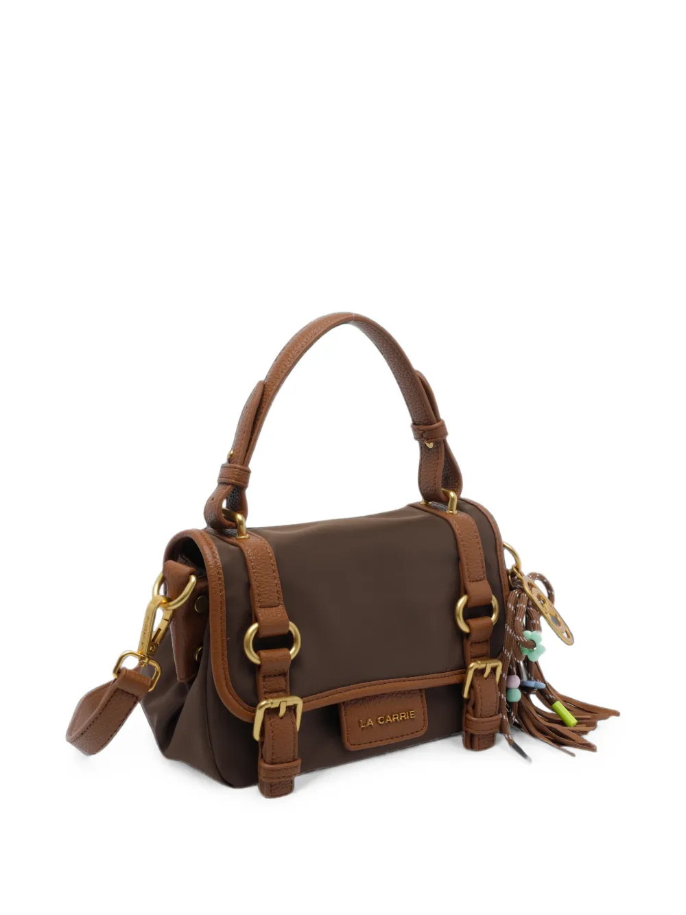 La Carrie Dark Wave buckle-detail tote bag Bruin