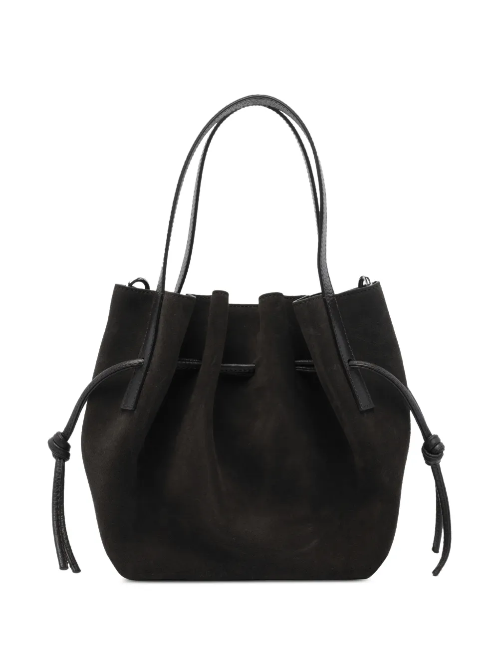 Yuzefi Scallop suède mini-shopper Bruin
