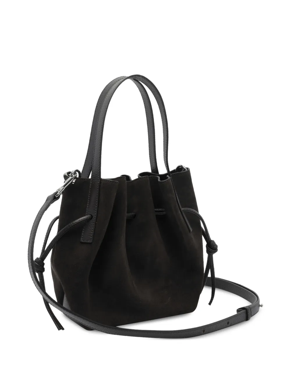 Yuzefi Scallop suède mini-shopper Bruin