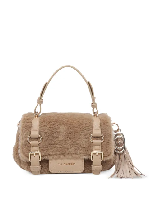 La Carrie Atena Teddy faux-fur tote bag