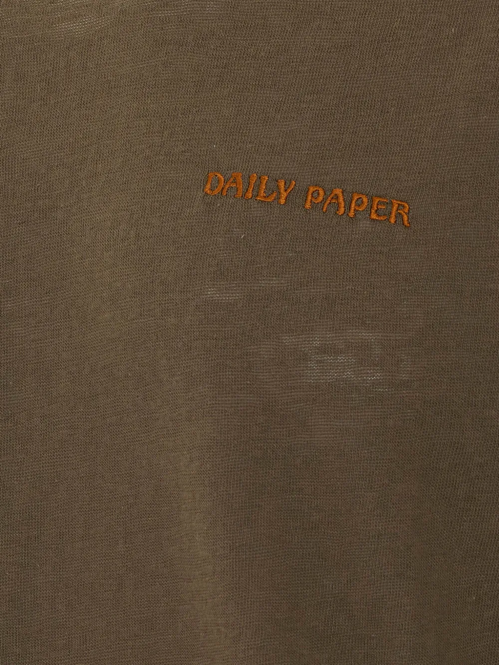 Daily Paper T-shirt met logoborduurwerk en slubtextuur Bruin