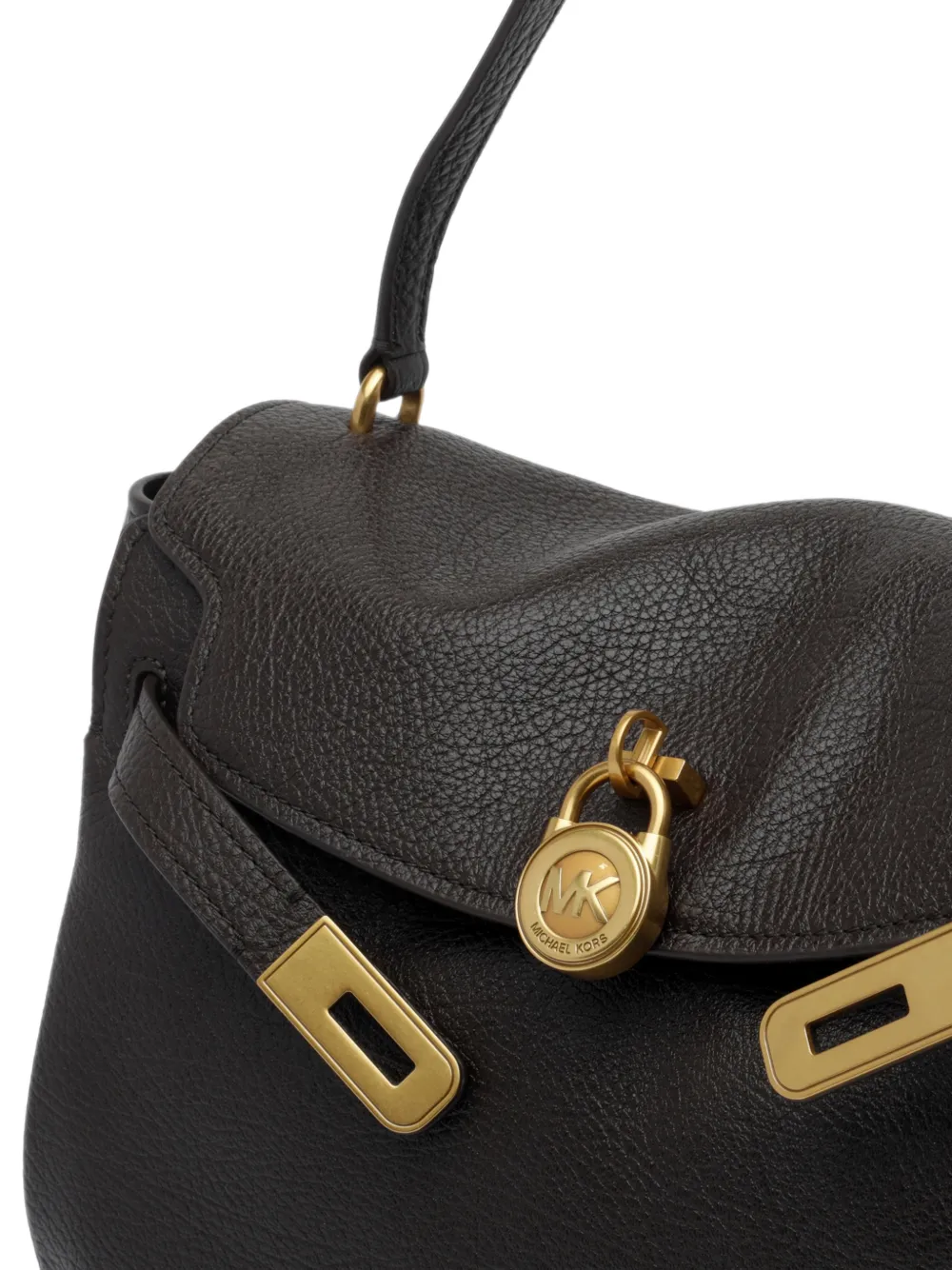 Michael Kors Grote Hamilton leren tas met textuur Bruin