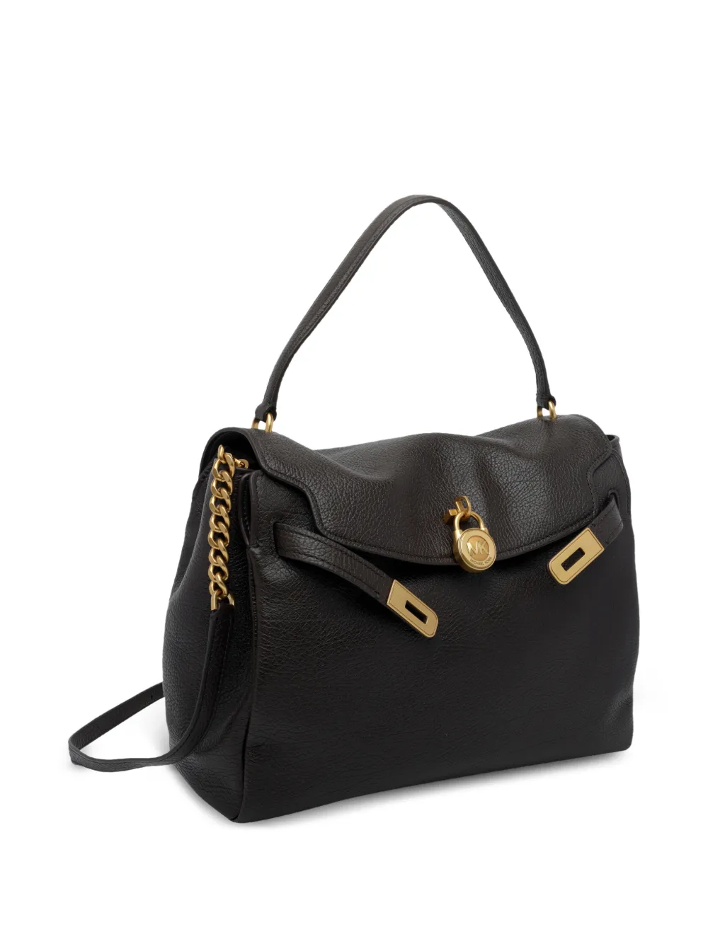 Michael Kors Grote Hamilton leren tas met textuur Bruin