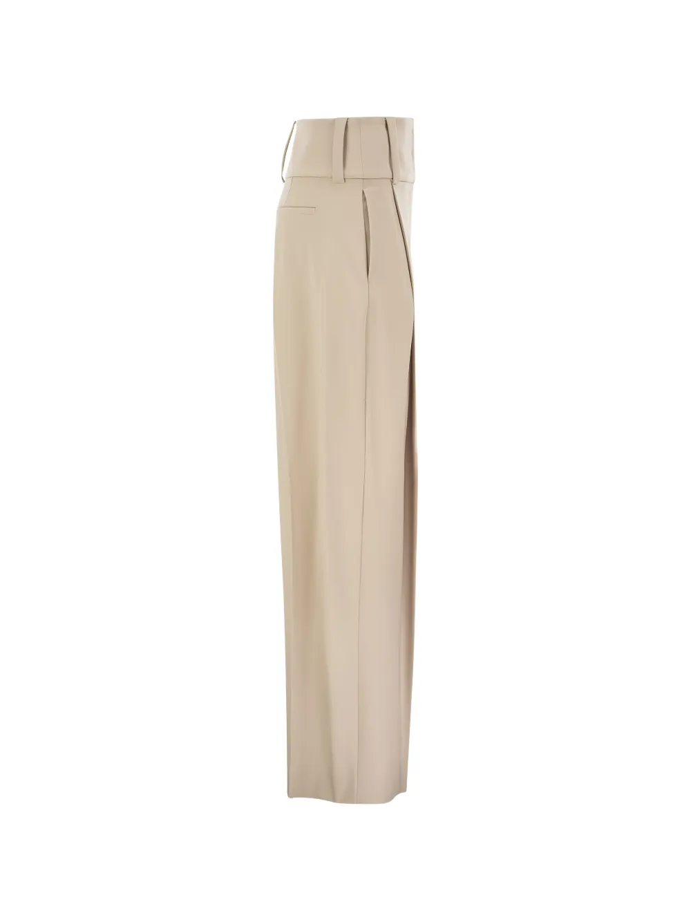 Max Mara pleated wide-leg trousers Beige