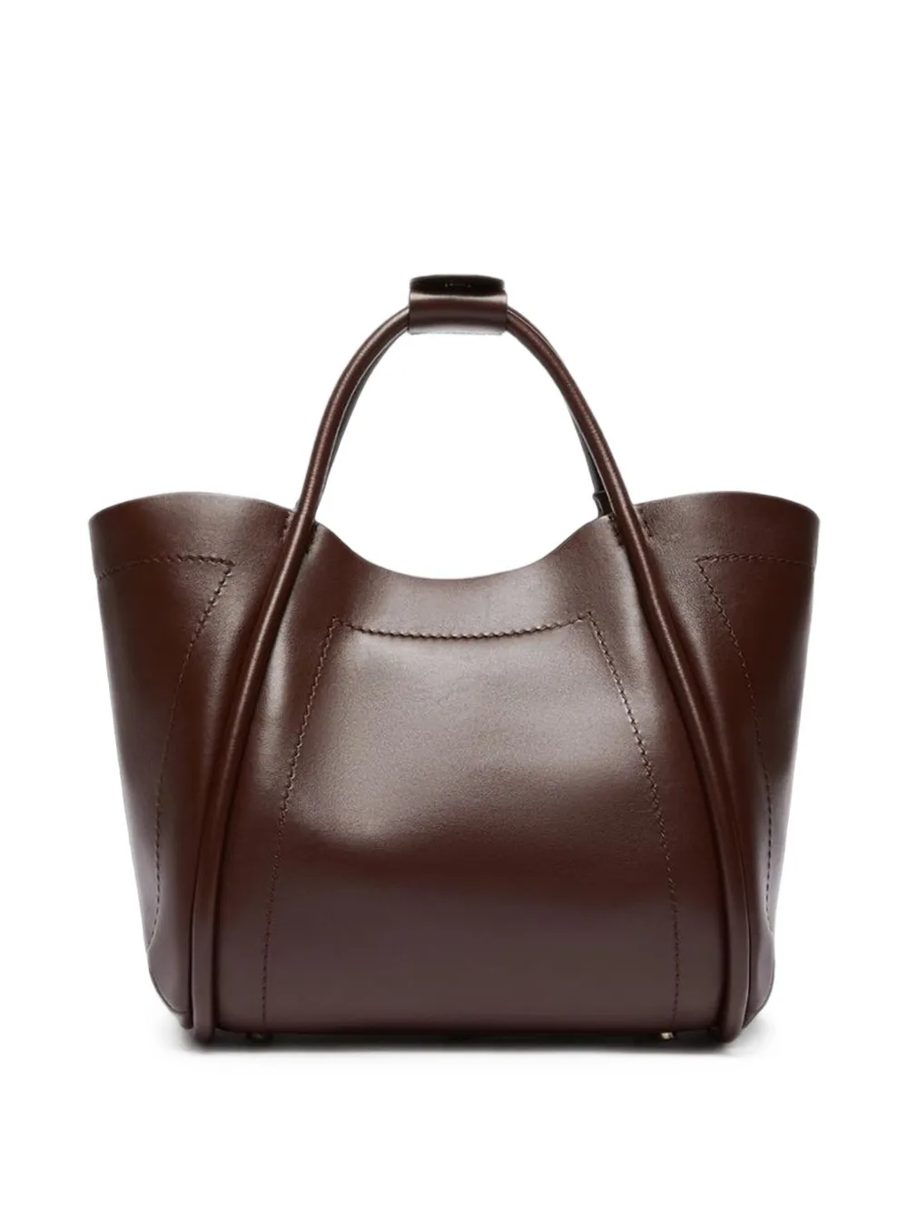 Max Mara Marine leren shopper Bruin