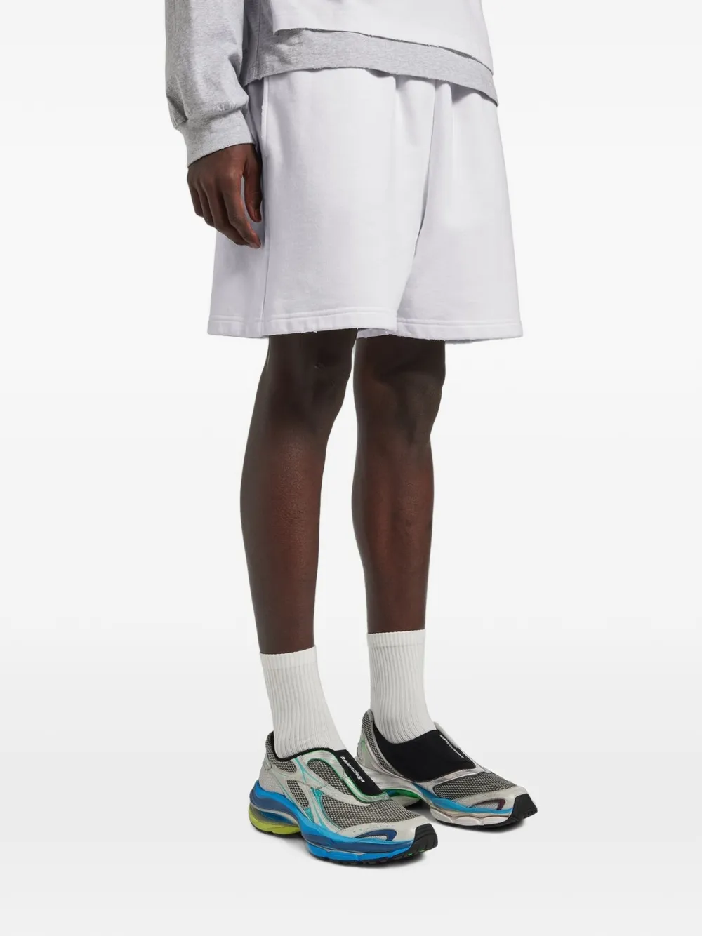 Balenciaga Shorts met geborduurd logo Wit
