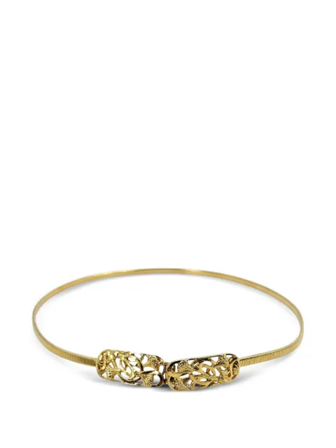 Madison 1970s floral-buckle snake-chain belt