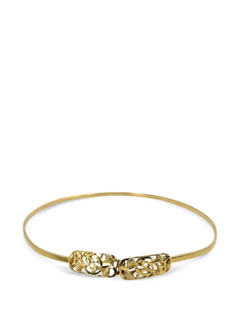 Madison 1970s floral-buckle snake-chain belt