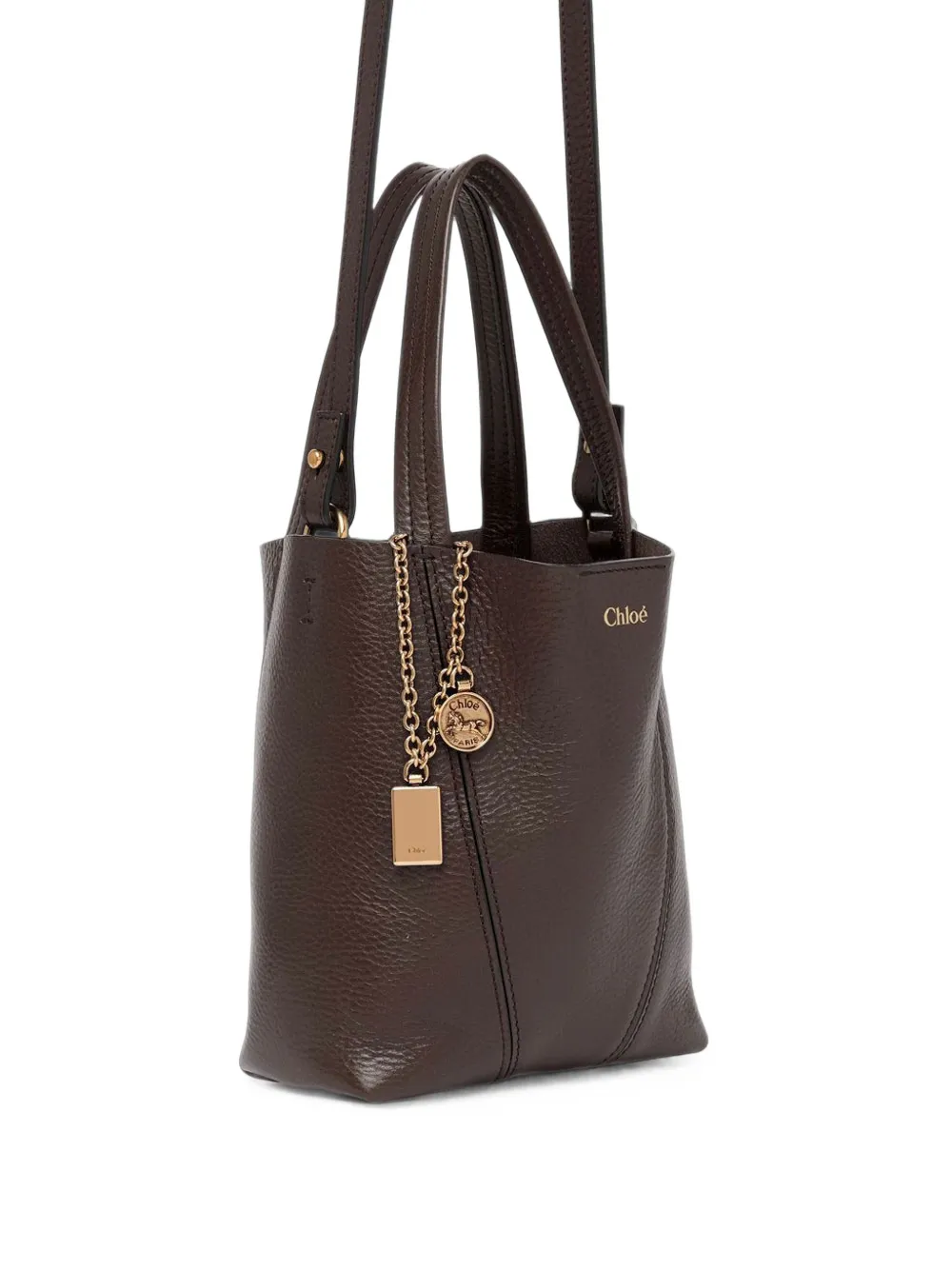 Chloé mini Spin bucket bag Bruin