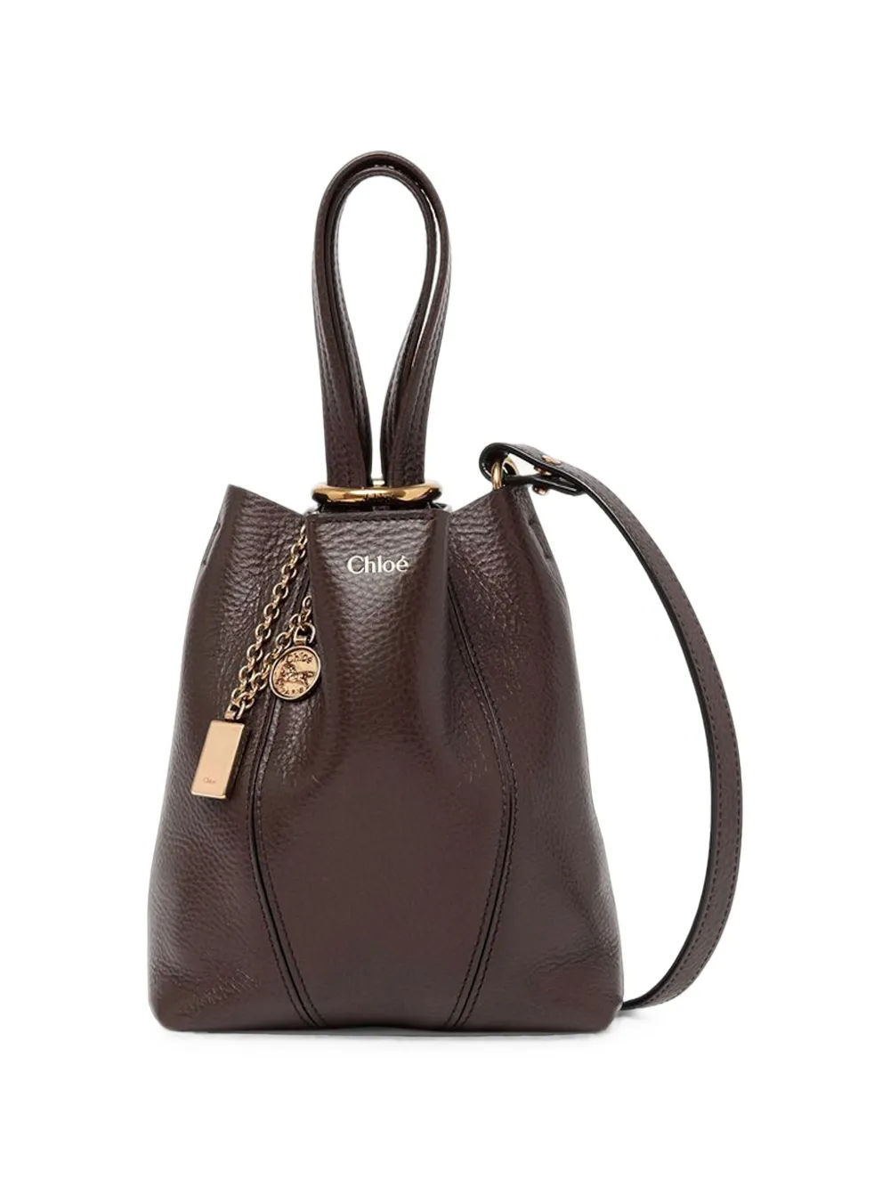 Chloé mini Spin bucket bag Bruin