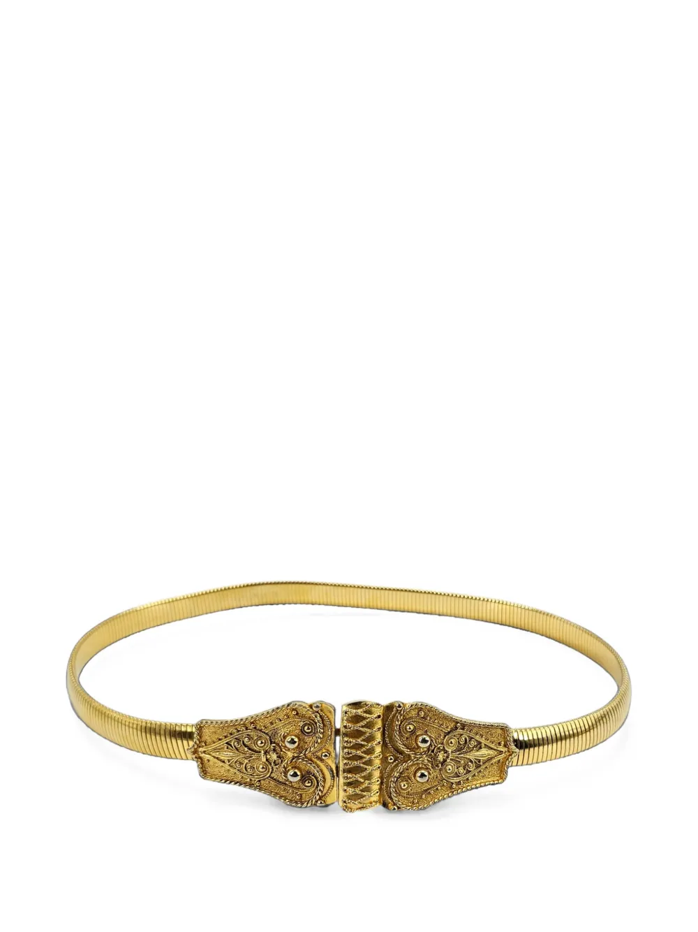 Madison Snake-chain Stretch Belt In Gold