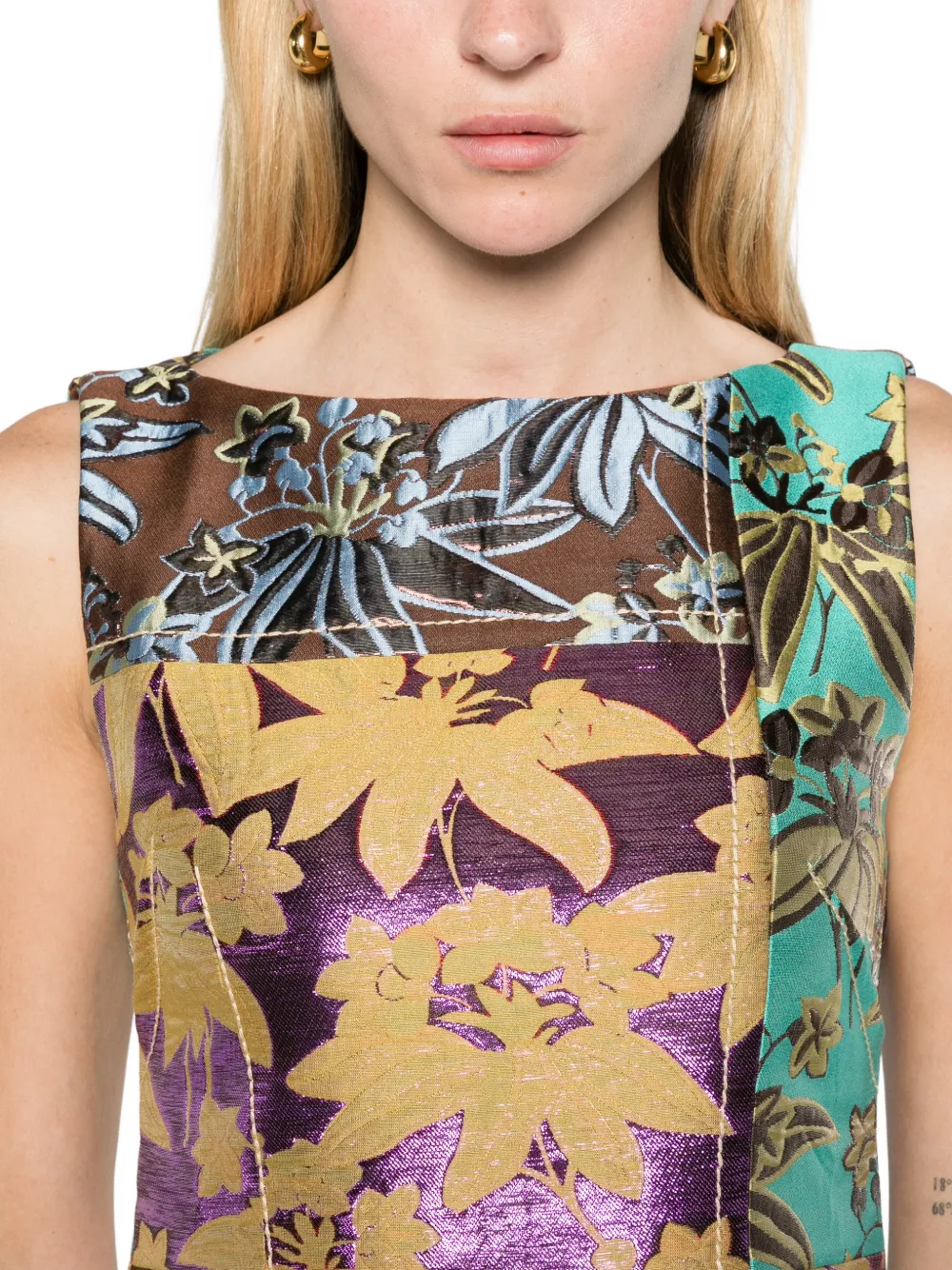 ALEMAIS Bodie jacquard mini dress Bruin