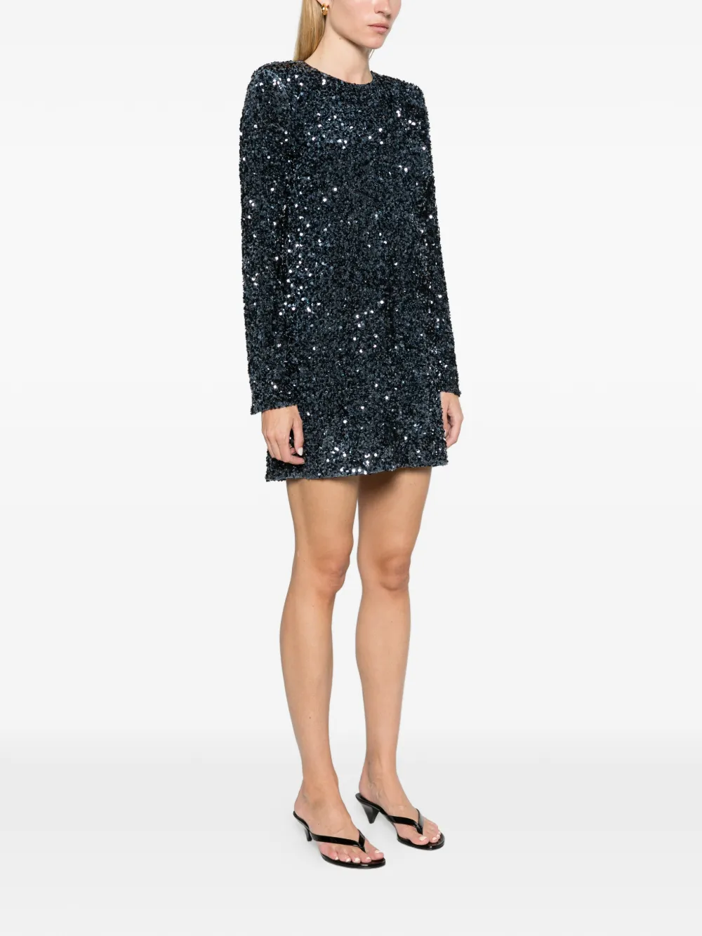 ALEMAIS Ellie sequin mini dress Blauw