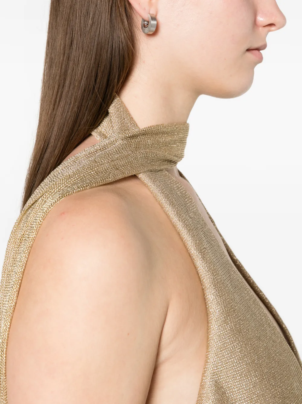 ARCINA ORI Kaia dress gold Goud